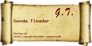 Gonda Tivadar névjegykártya