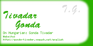 tivadar gonda business card